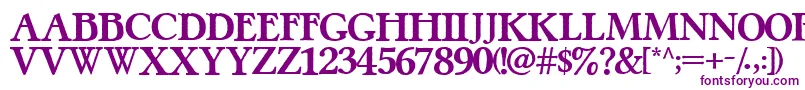 フォントPretzelRegular – 白い背景に紫のフォント