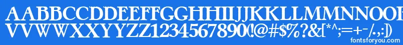 Шрифт PretzelRegular – белые шрифты на синем фоне
