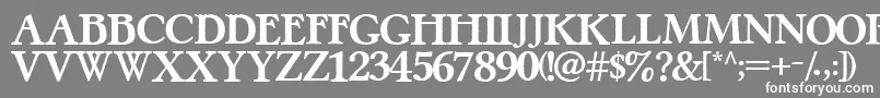 PretzelRegular Font – White Fonts on Gray Background
