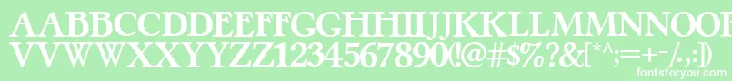 Шрифт PretzelRegular – белые шрифты на зелёном фоне