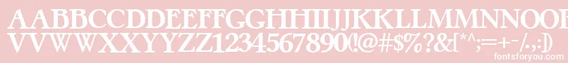 PretzelRegular Font – White Fonts on Pink Background