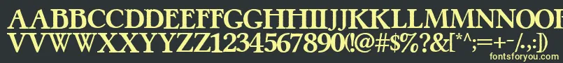 Шрифт PretzelRegular – жёлтые шрифты на чёрном фоне