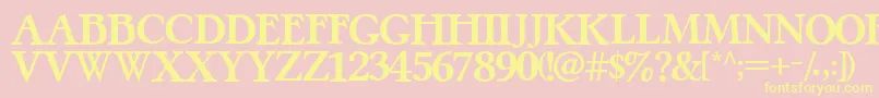 Шрифт PretzelRegular – жёлтые шрифты на розовом фоне
