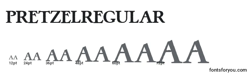 Размеры шрифта PretzelRegular (94307)