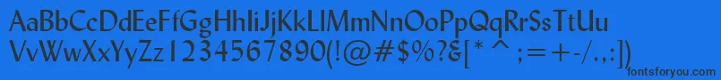 LydianBt Font – Black Fonts on Blue Background