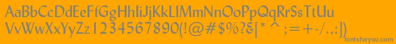LydianBt-Schriftart – Graue Schriften auf orangefarbenem Hintergrund