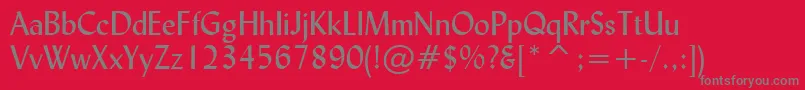 LydianBt Font – Gray Fonts on Red Background