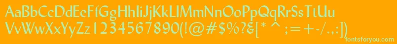 LydianBt Font – Green Fonts on Orange Background