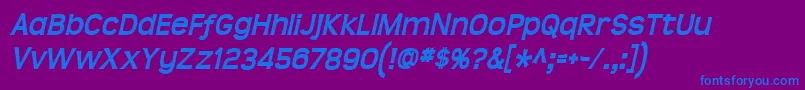 Teenbdit Font – Blue Fonts on Purple Background