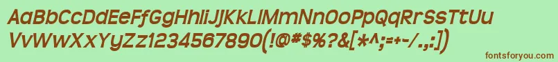Teenbdit Font – Brown Fonts on Green Background