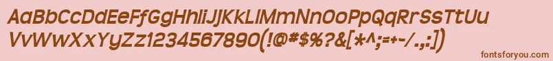 Teenbdit Font – Brown Fonts on Pink Background