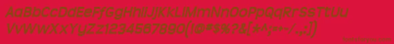 Teenbdit Font – Brown Fonts on Red Background