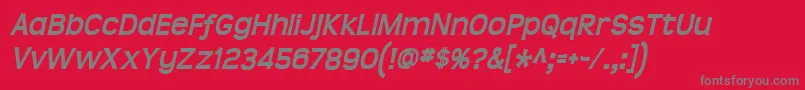 Teenbdit Font – Gray Fonts on Red Background