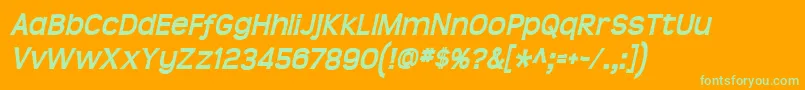 Teenbdit Font – Green Fonts on Orange Background