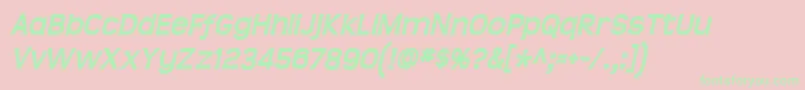 Teenbdit Font – Green Fonts on Pink Background