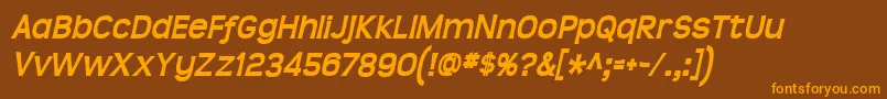 Teenbdit Font – Orange Fonts on Brown Background