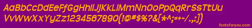 Teenbdit Font – Orange Fonts on Purple Background