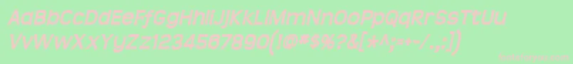 Teenbdit Font – Pink Fonts on Green Background