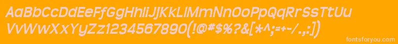 Teenbdit Font – Pink Fonts on Orange Background