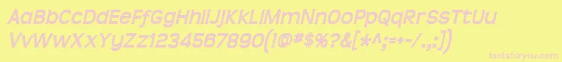 Teenbdit Font – Pink Fonts on Yellow Background