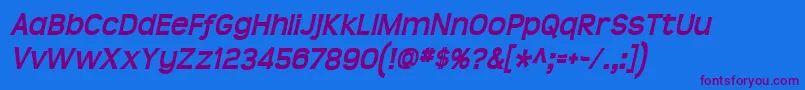 Teenbdit Font – Purple Fonts on Blue Background