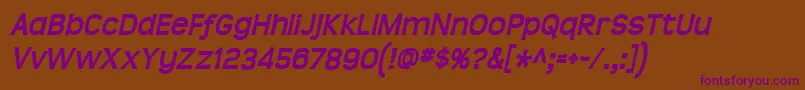 Teenbdit Font – Purple Fonts on Brown Background