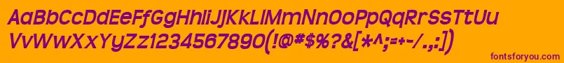 Teenbdit Font – Purple Fonts on Orange Background