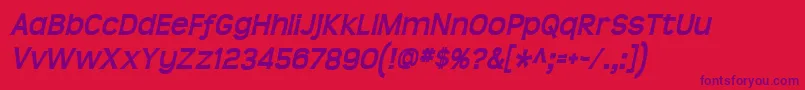 Teenbdit Font – Purple Fonts on Red Background