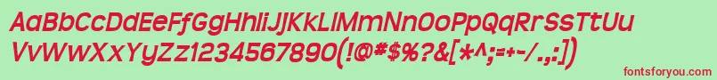 Teenbdit Font – Red Fonts on Green Background