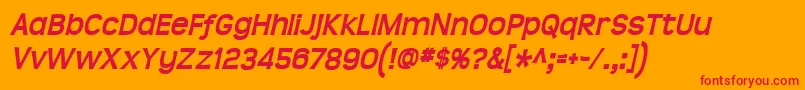 Teenbdit Font – Red Fonts on Orange Background