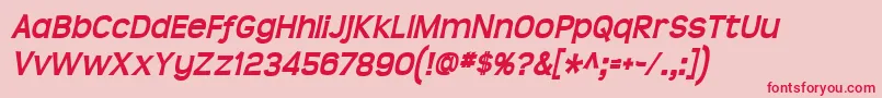 Teenbdit Font – Red Fonts on Pink Background
