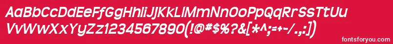 Teenbdit Font – White Fonts on Red Background