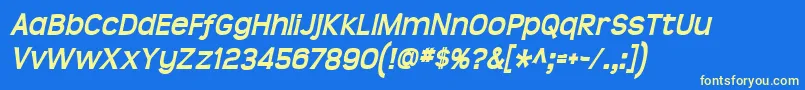 Teenbdit Font – Yellow Fonts on Blue Background