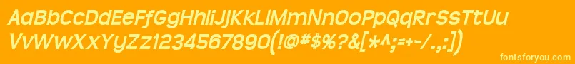 Teenbdit Font – Yellow Fonts on Orange Background