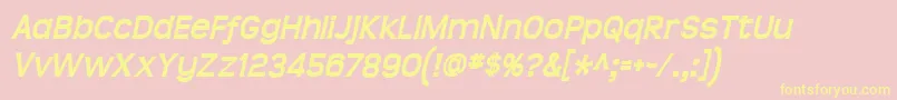 Teenbdit Font – Yellow Fonts on Pink Background