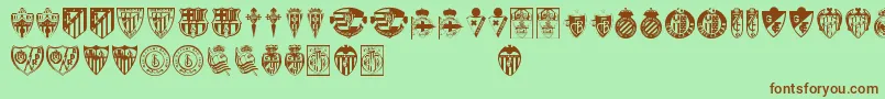 Weitere Informationen zur Lfp-Schriftart Lfp-Schriftart – Braune Schriften auf grünem Hintergrund