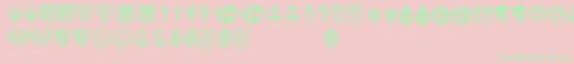 Weitere Informationen zur Lfp-Schriftart Lfp-Schriftart – Grüne Schriften auf rosa Hintergrund