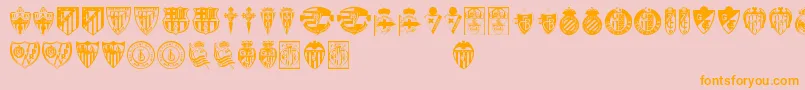 Lfp-Schriftart – Orangefarbene Schriften auf rosa Hintergrund