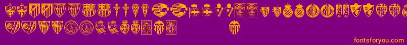 Lfp-fontti – oranssit fontit violetilla taustalla