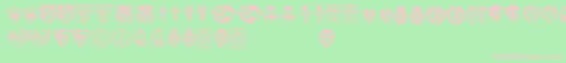 Lfp Font – Pink Fonts on Green Background