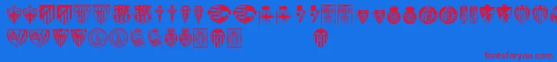 Lfpフォントについての詳細 フォントLfp – 赤い文字の青い背景