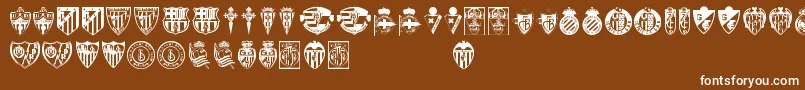 Weitere Informationen zur Lfp-Schriftart Lfp-Schriftart – Weiße Schriften auf braunem Hintergrund