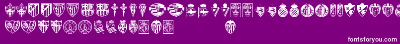 Weitere Informationen zur Lfp-Schriftart Lfp-Schriftart – Weiße Schriften auf violettem Hintergrund
