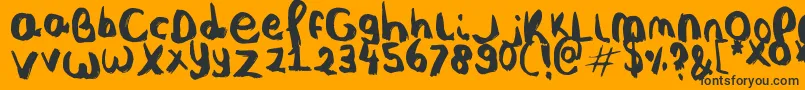 NobodysPerfect Font – Black Fonts on Orange Background