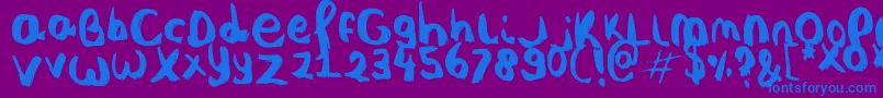 NobodysPerfect Font – Blue Fonts on Purple Background