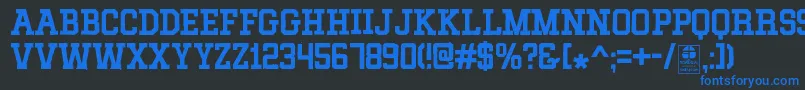 MixivaDustyDemo Font – Blue Fonts on Black Background