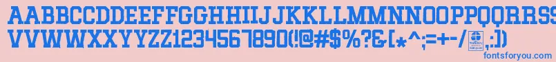 MixivaDustyDemo Font – Blue Fonts on Pink Background