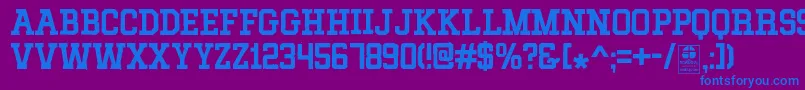 MixivaDustyDemo Font – Blue Fonts on Purple Background