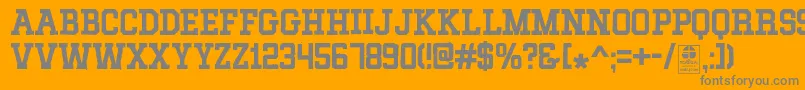 MixivaDustyDemo Font – Gray Fonts on Orange Background