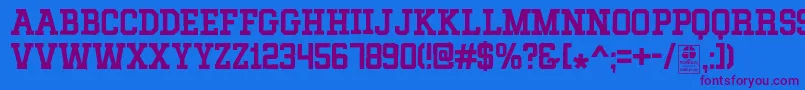 MixivaDustyDemo Font – Purple Fonts on Blue Background